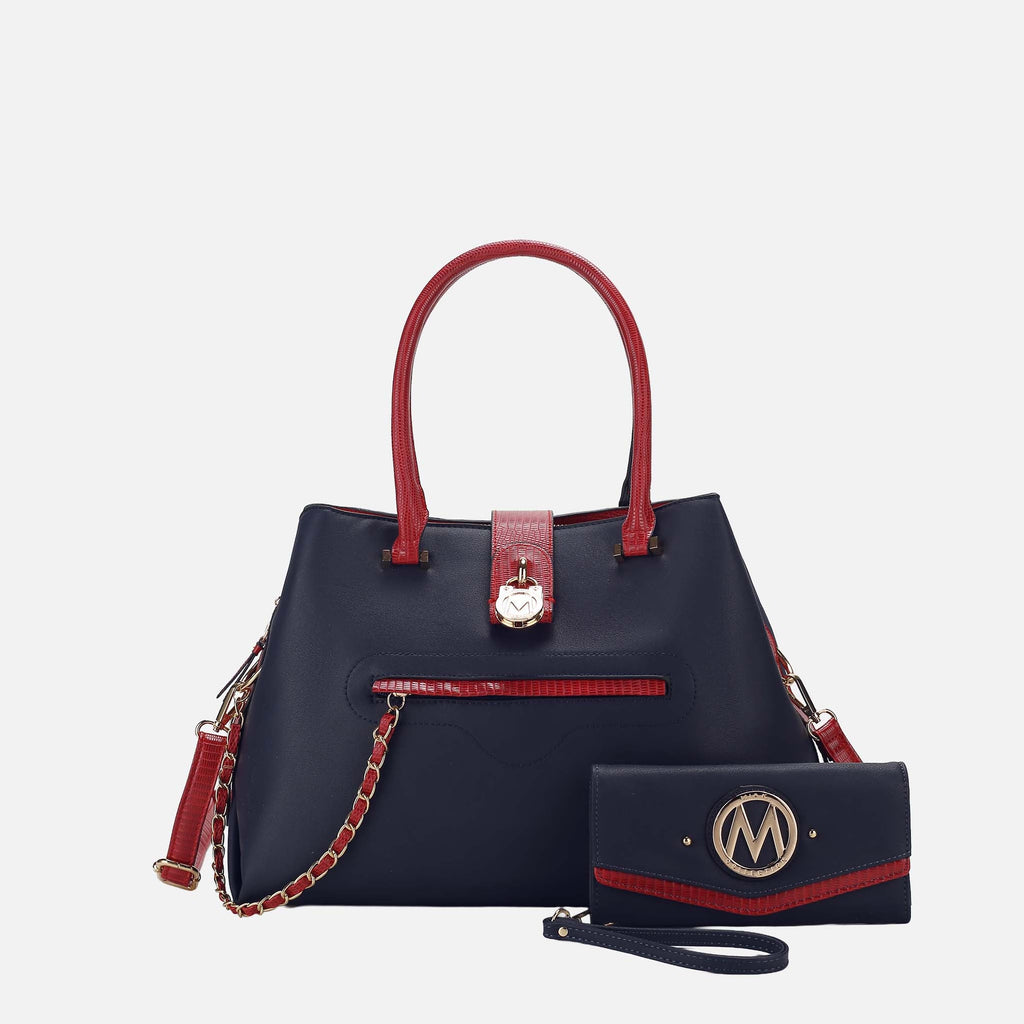 Edith Vegan Leather Women Tote Bag With wallet
