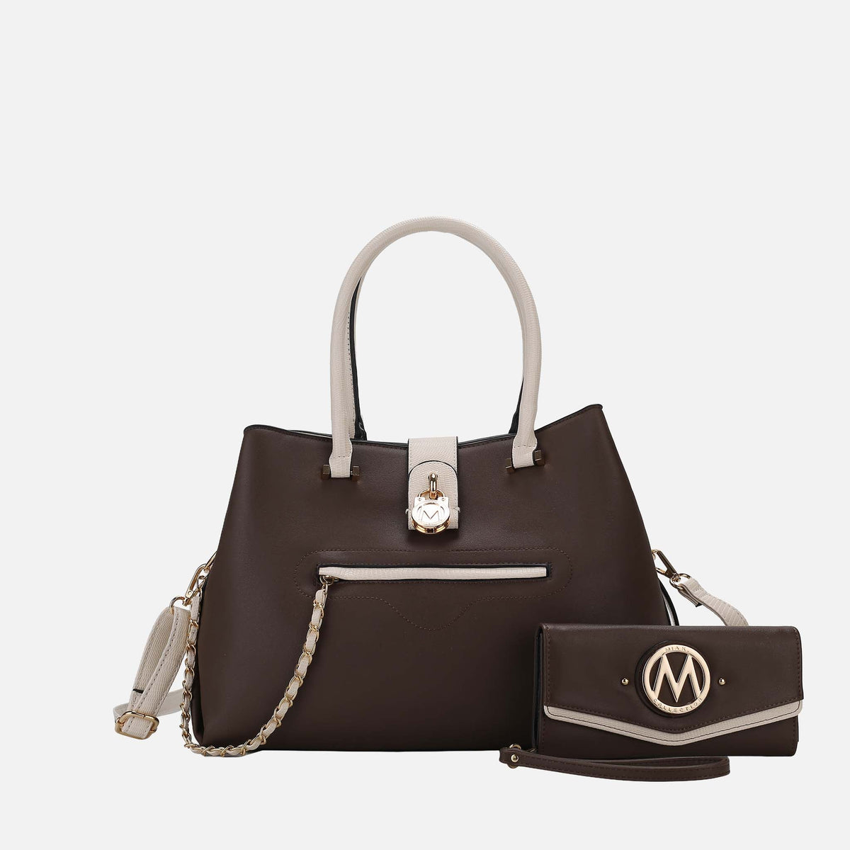 Edith Vegan Leather Women Tote Bag With wallet
