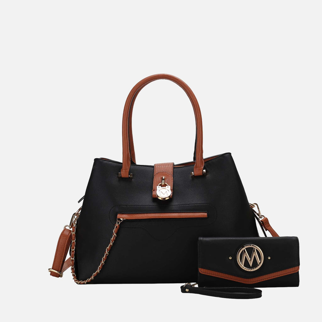 MKF Collection by Mia K. - Edith Vegan Leather Women Tote Bag With wallet