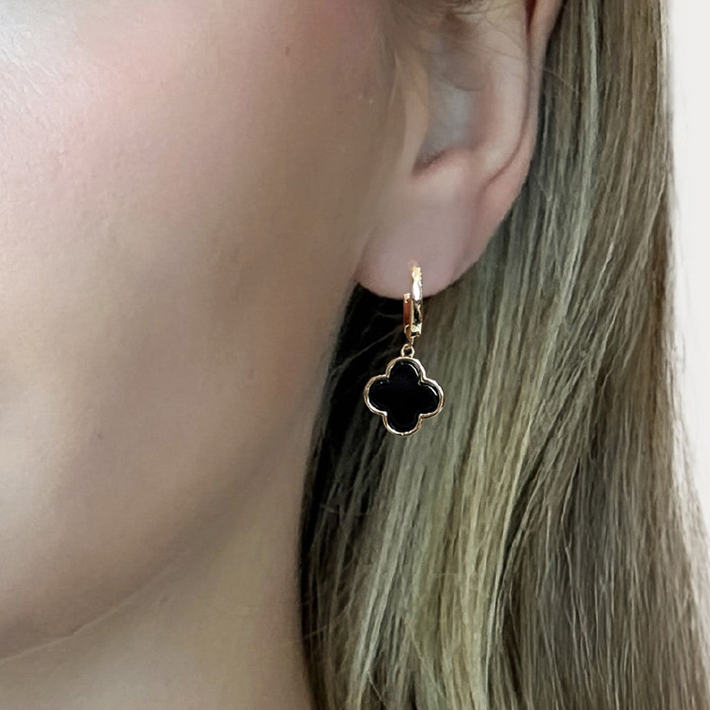 MKF Collection by Mia K. - Clover Drop Earrings