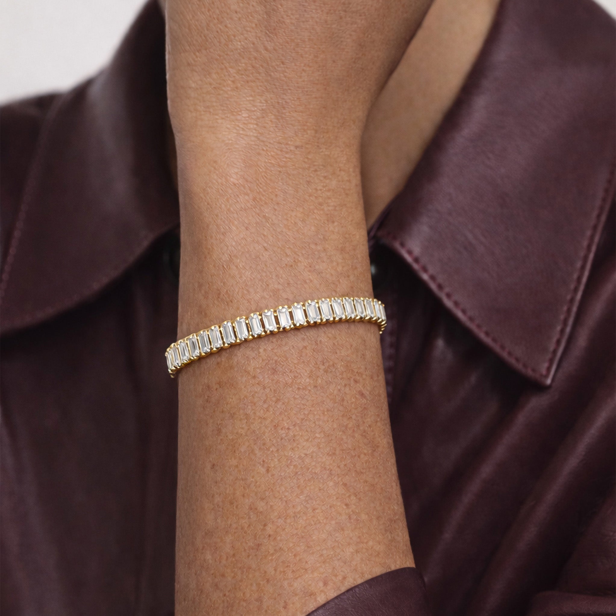 MKF Collection by Mia K. - Lex Baguette Bracelet