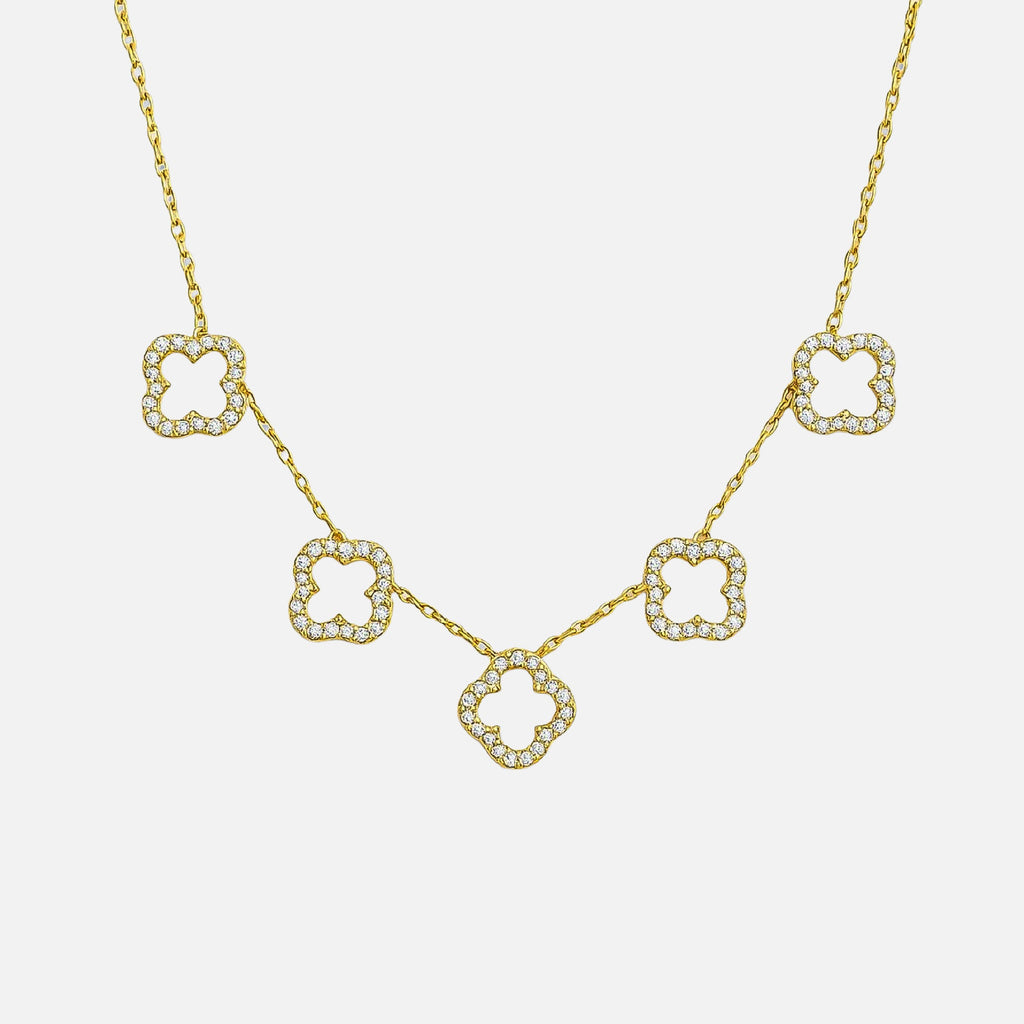 MKF Collection by Mia K. - V Clover Necklace