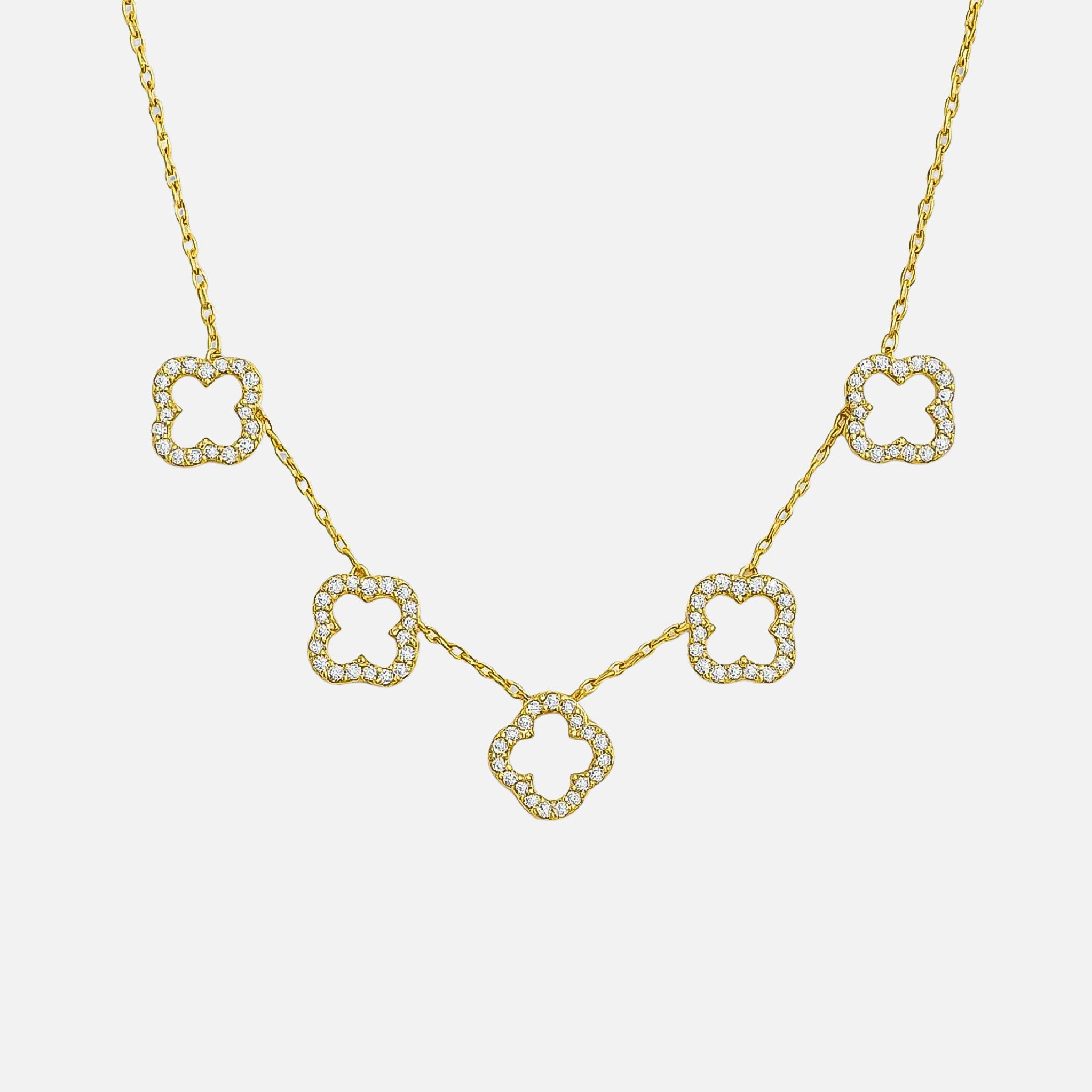 MKF Collection by Mia K. - V Clover Necklace