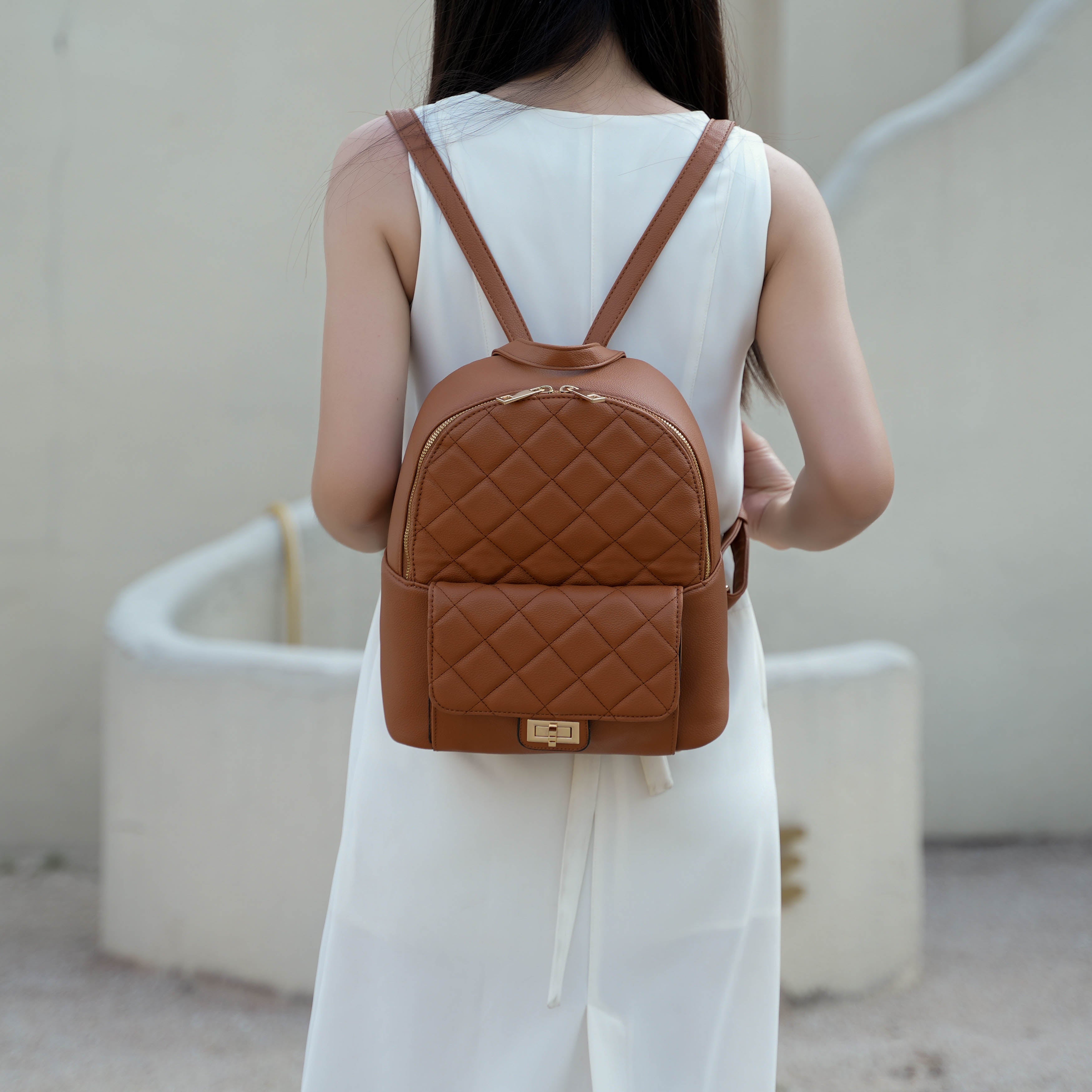 MKF Collection by Mia K. - Dimitria Quilted Backpack