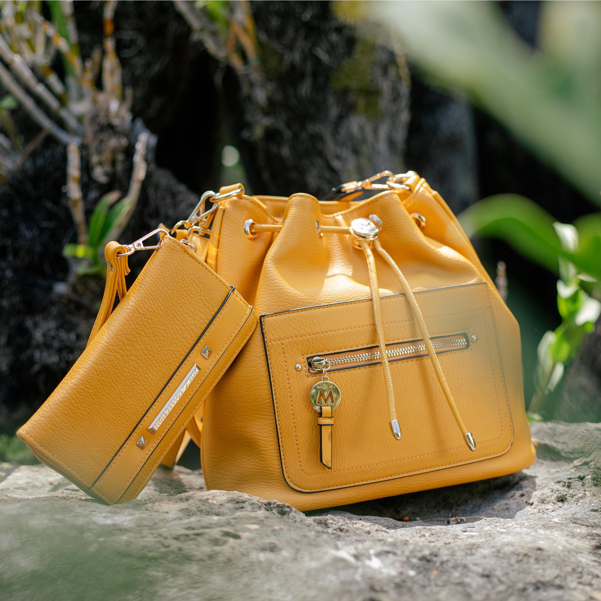MKF Collection by Mia K. - Larissa Bucket Bag and Wallet Set
