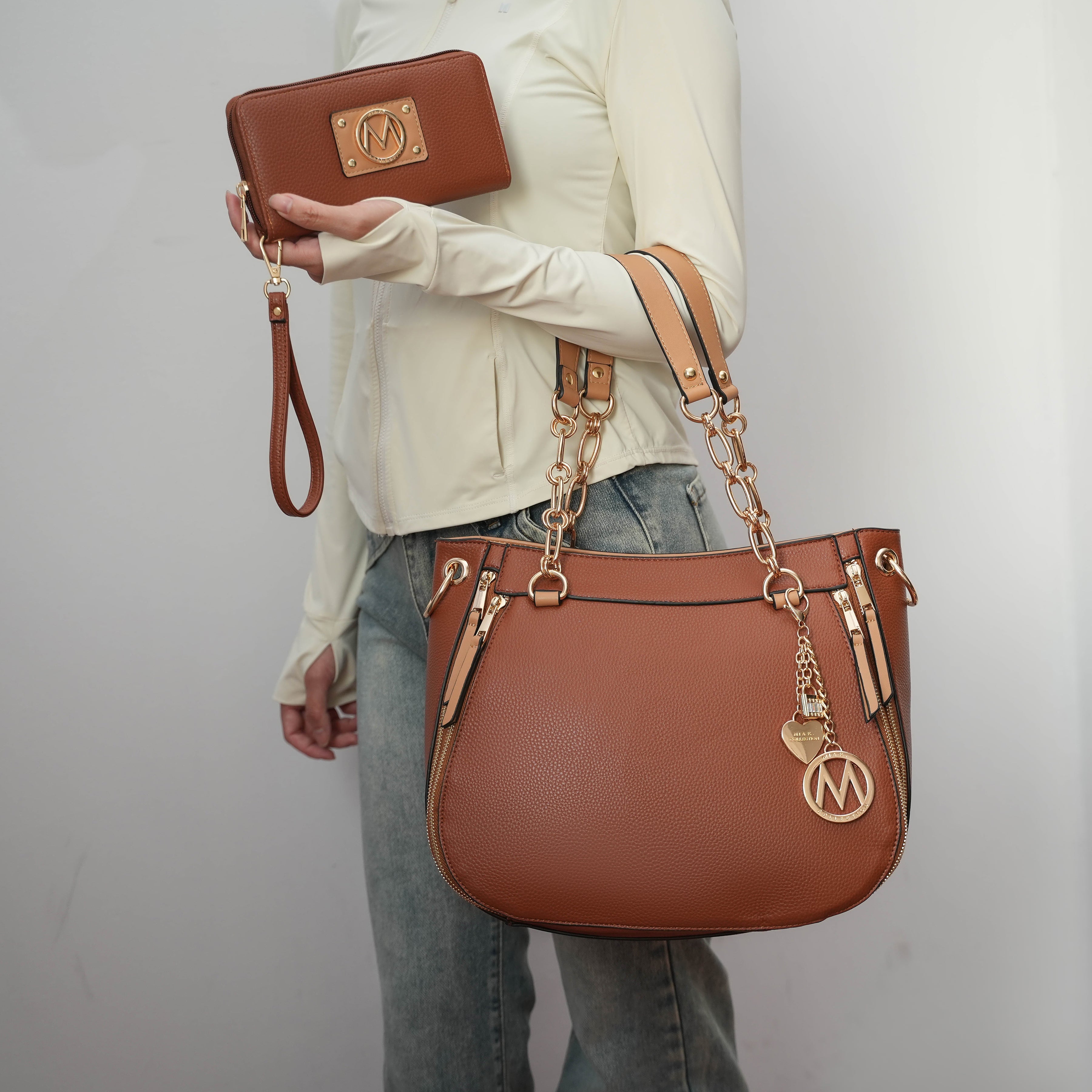 MKF Collection by Mia K. - Lina Shoulder Bag and Wallet Set