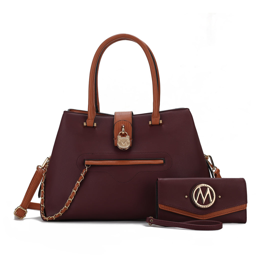 MKF Collection by Mia K. - Edith Vegan Leather Women Tote Bag With wallet