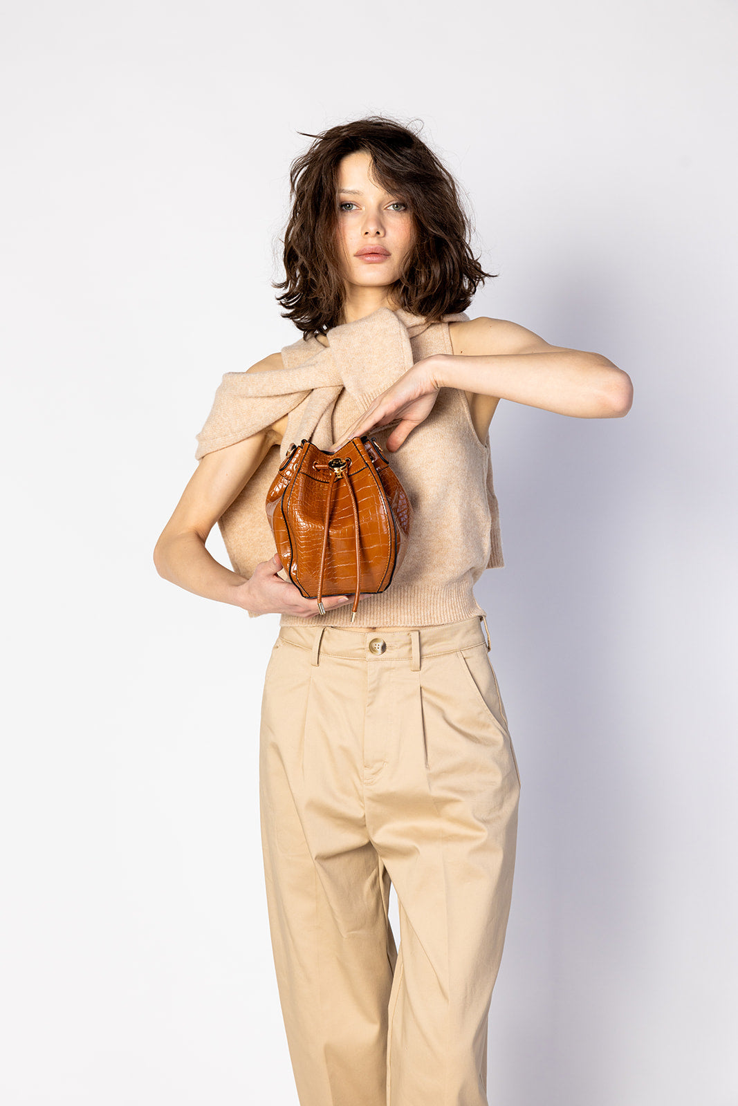 MKF Collection by Mia K. - Cassidy Embossed Bucket Bag